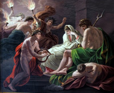 Óleo de Orfeo suplicando por el regreso de Eurídice a los dioses del Inframundo
